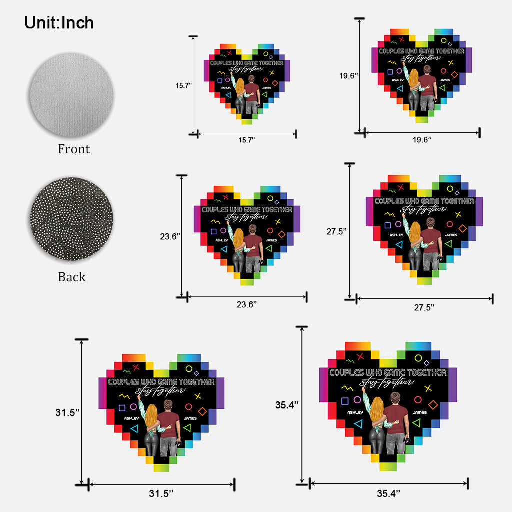 Les couples qui jouent ensemble restent ensemble - Paillasson personnalisé en forme de jeu vidéo