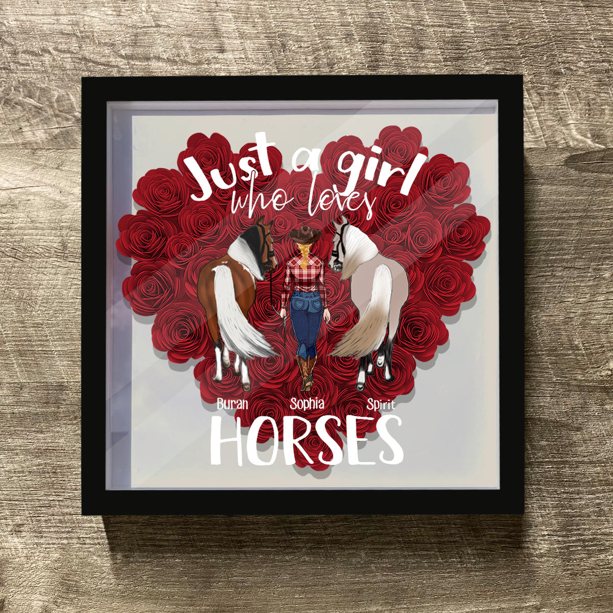 Juste une fille qui aime les chevaux - Boîte à fleurs personnalisée avec motif cheval