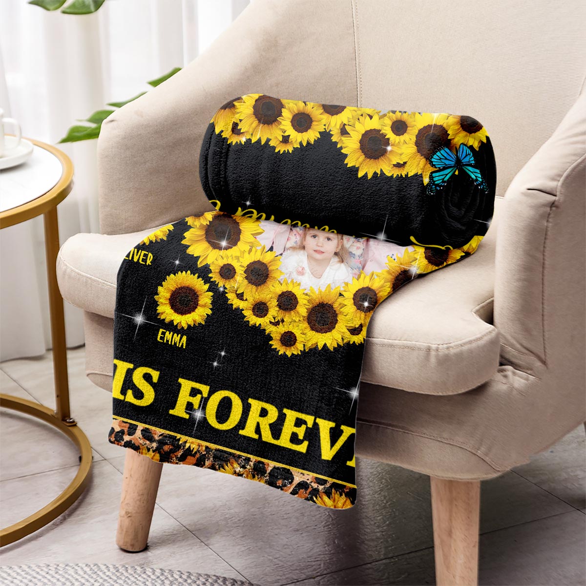 Chaque fois que tu touches ce cœur - Cadeau pour maman, épouse - Couverture personnalisée