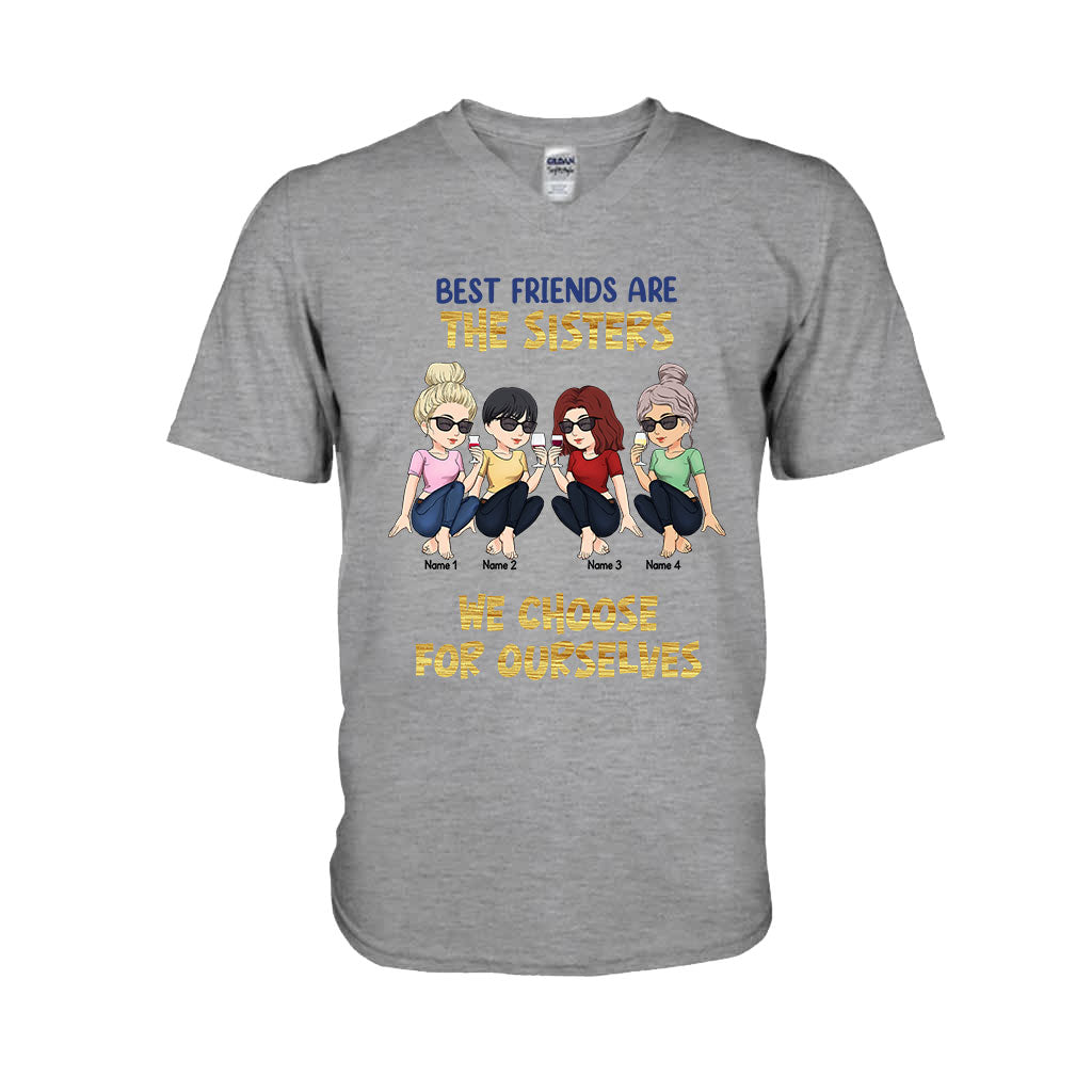 Les meilleures amies sont celles qu'on choisit soi-même - Cadeau pour sa sœur - T-shirt et sweat à capuche personnalisés