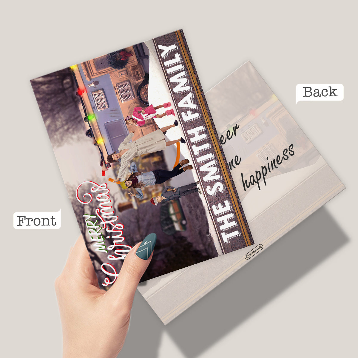 Joyeux Noël - Carte de vœux familiale personnalisée