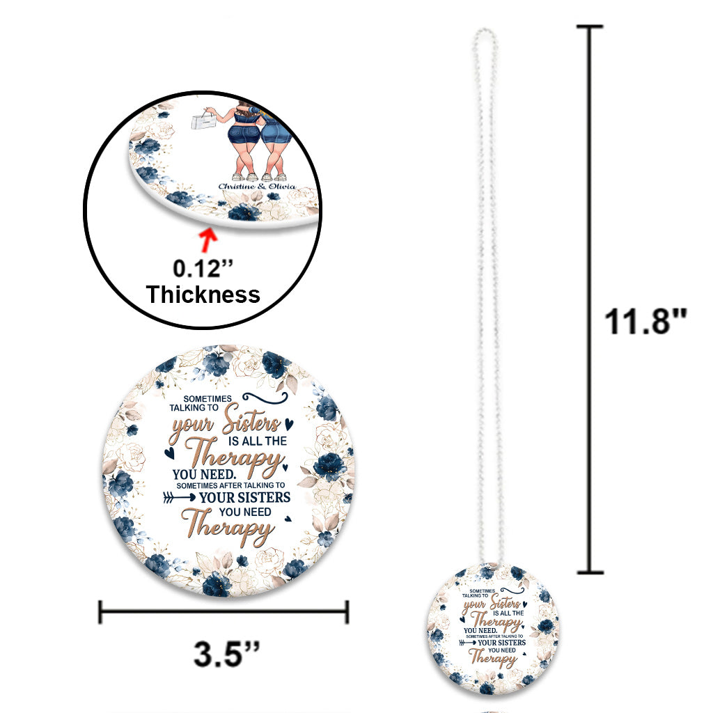 Parler à sa sœur - Ornement de voiture personnalisé pour meilleure amie