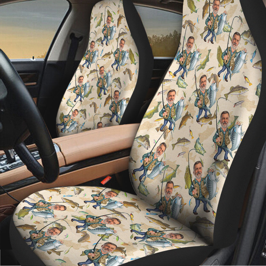 Housses de siège de pêche personnalisées avec photo humoristique