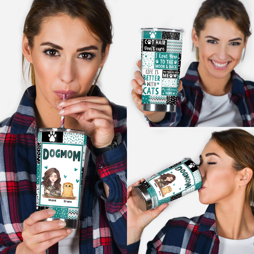 Maman à fourrure - Cadeau pour amoureux des chats - Gobelet personnalisé