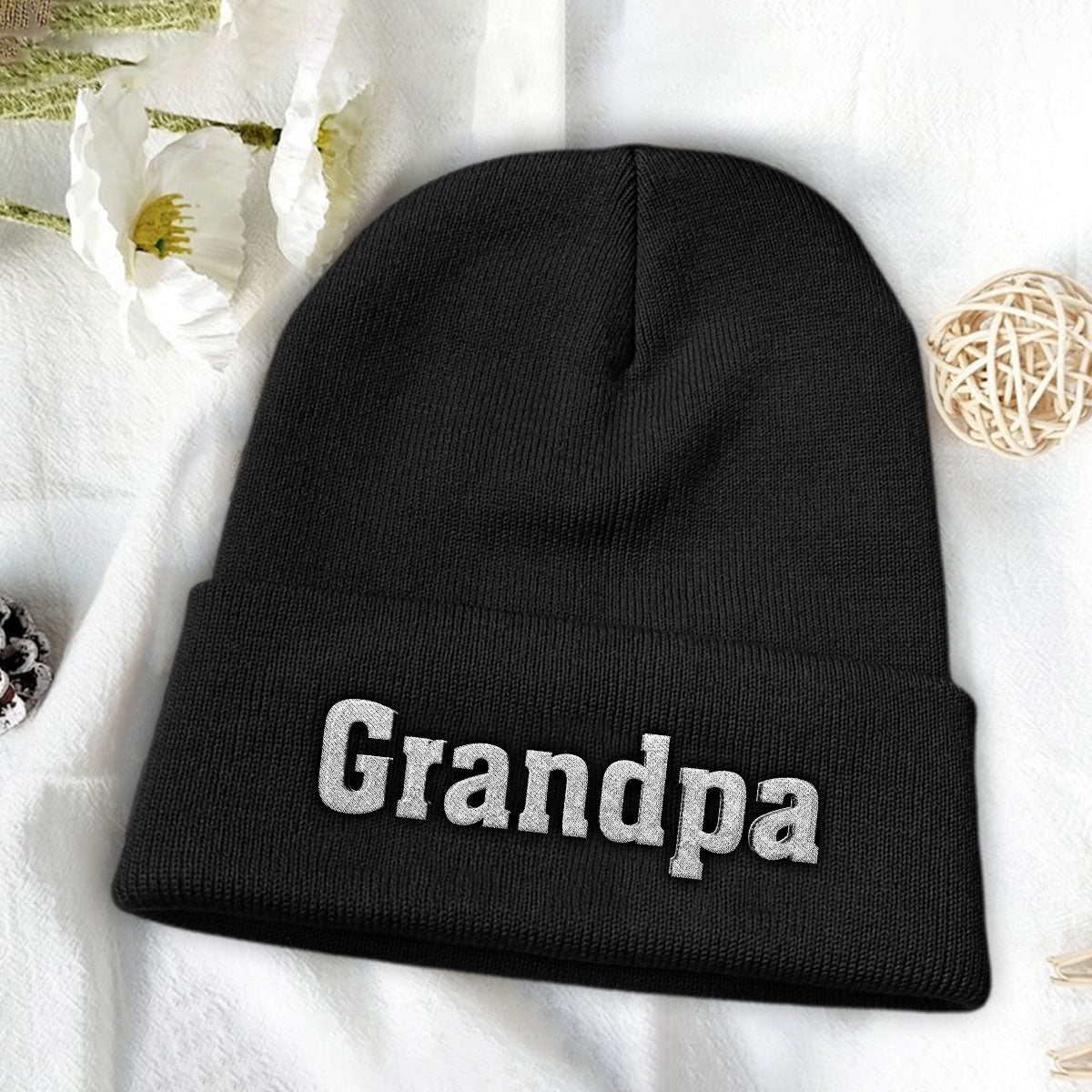Bonnet brodé personnalisé avec nom - Grand-père