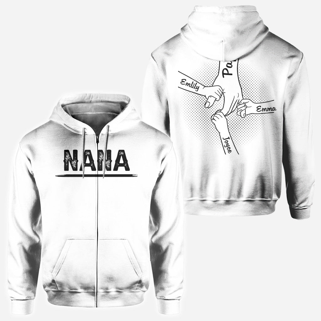 Main dans la main, je te protégerai toujours - T-shirt personnalisé pour toute la famille