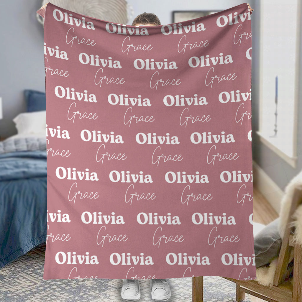 Couverture personnalisée pour belle-mère - Motif avec nom