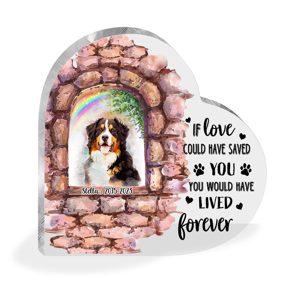 No Longer By My Side - Personalized Dog Custom Shaped Acrylic Plaque