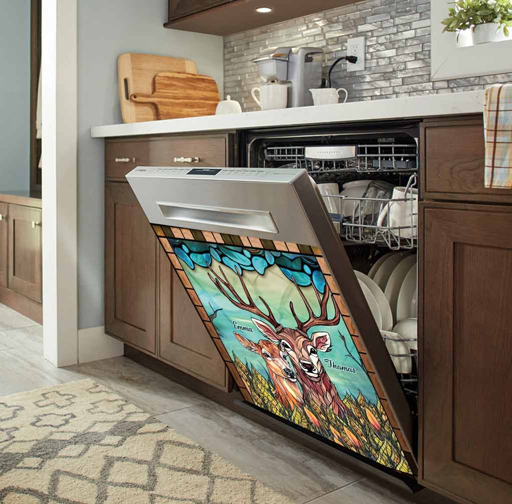 Toi et moi, on gère ! - Housse de lave-vaisselle personnalisée sur le thème de la chasse