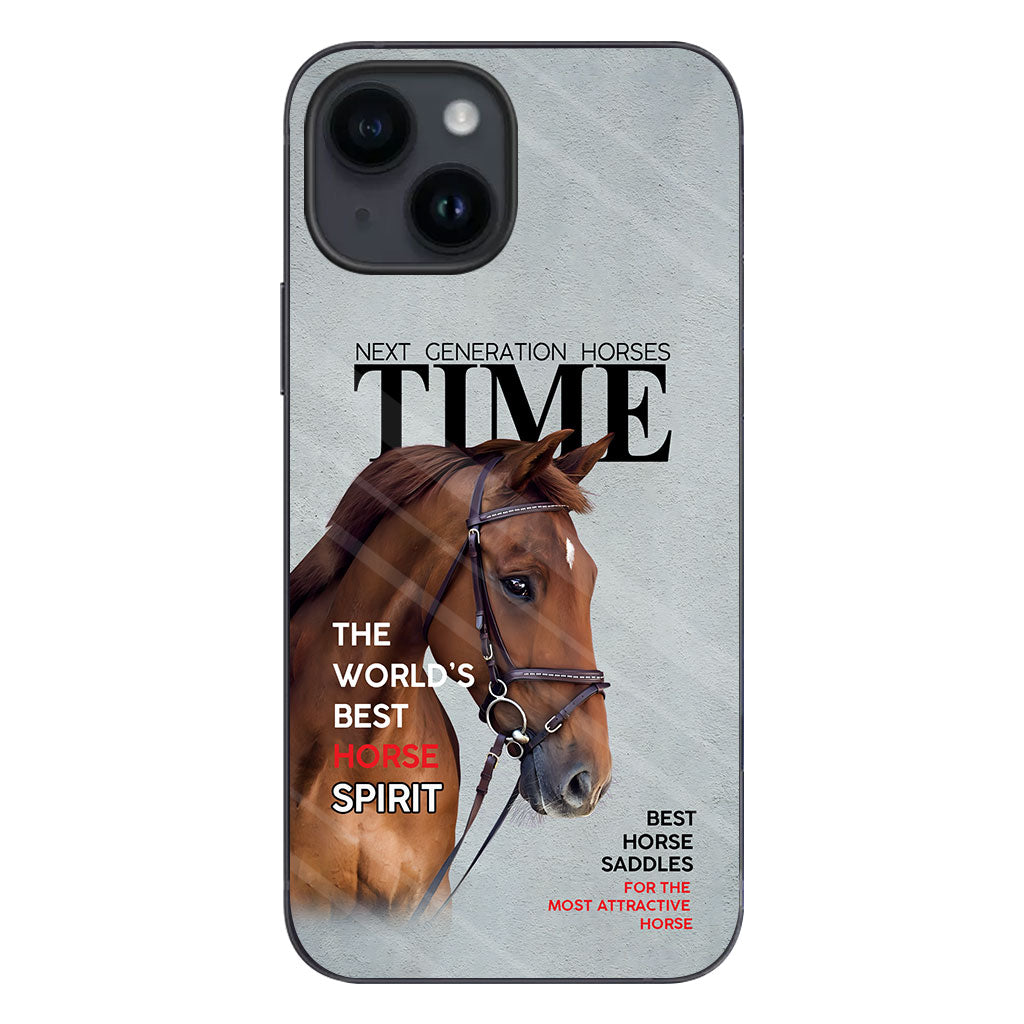 Couvertures de magazines - Étui de téléphone personnalisé avec motif cheval