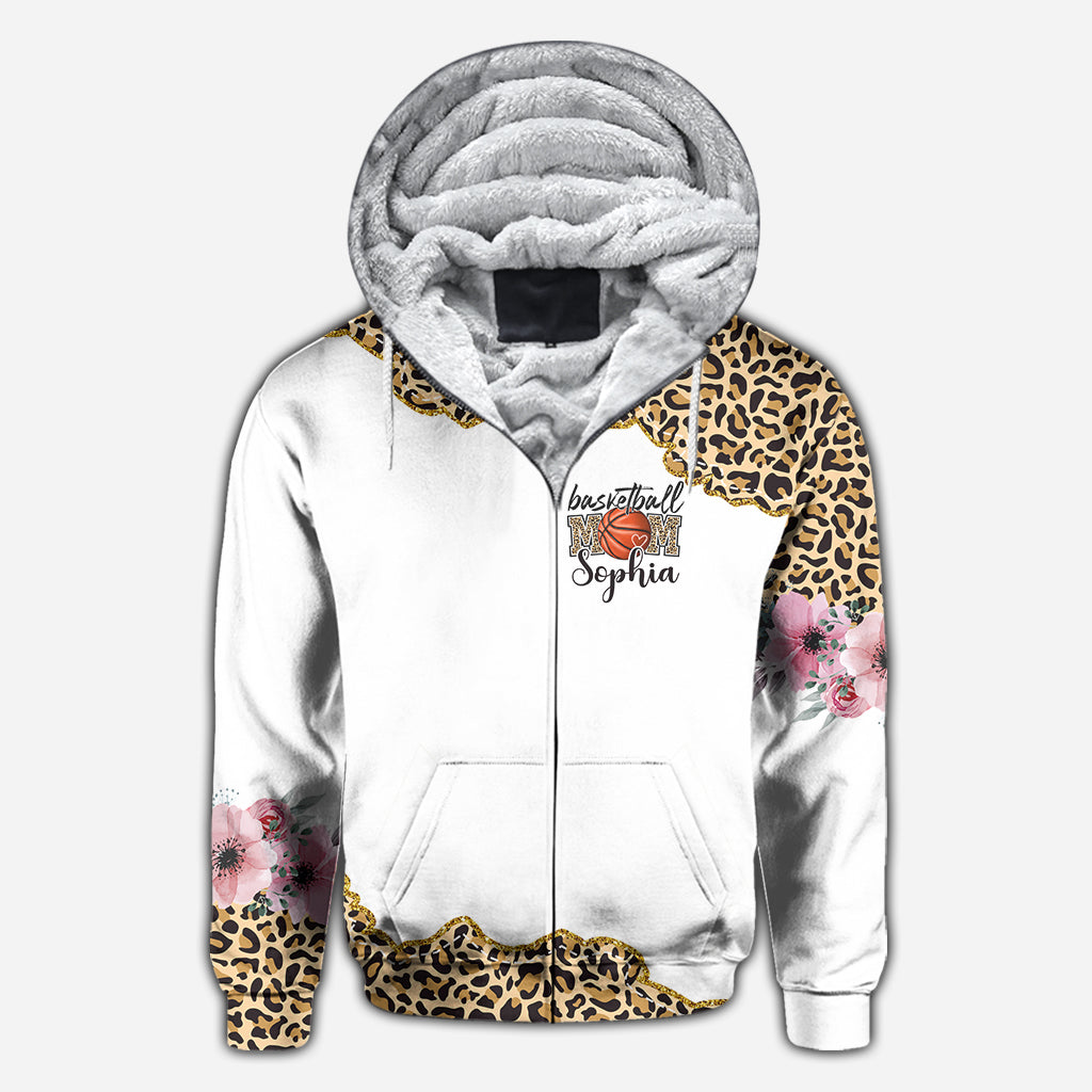 Basketball Mom Leopard - Personalized Basketball All Over Shirt