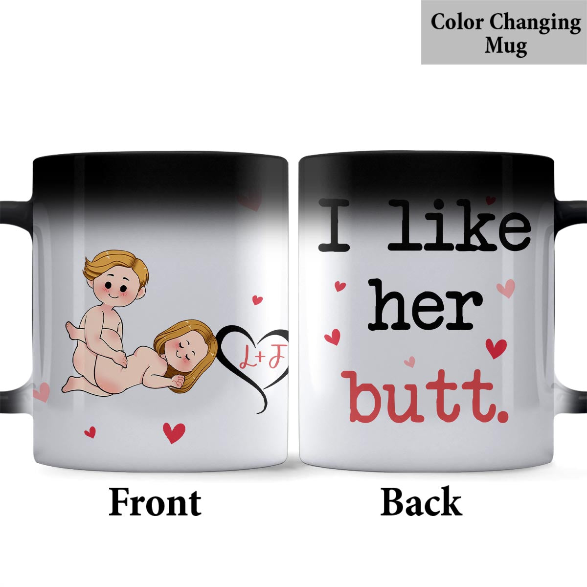 I Like His Beard I Like Her Butt - Personalized Couple Mug