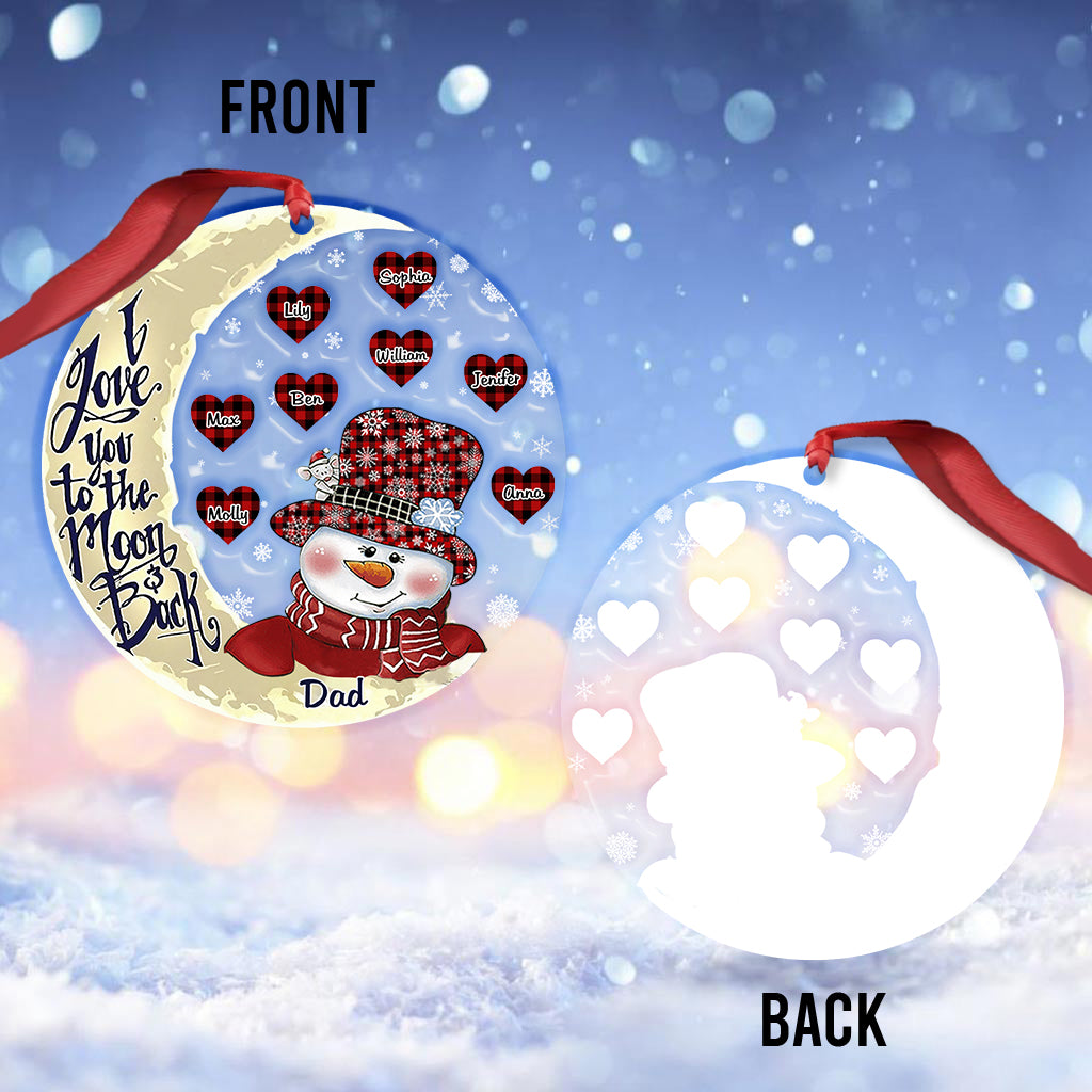 I Love You To The Moon - Gift for grandma, grandpa, mom, dad - Personalized Ornament