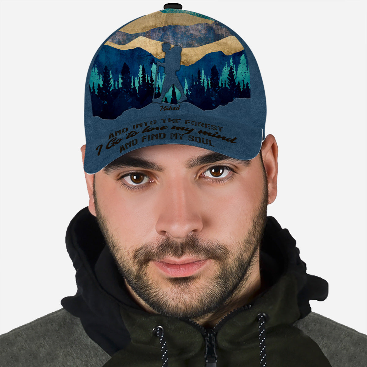 Et je m'enfonce dans la forêt - Casquette de randonnée classique personnalisée