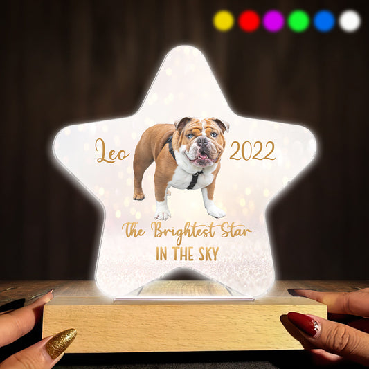 L'étoile la plus brillante du ciel - Cadeau pour chat perdu - Plaque lumineuse personnalisée