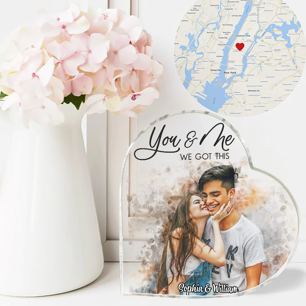 Toi et moi, on gère - Plaque acrylique personnalisée pour couple