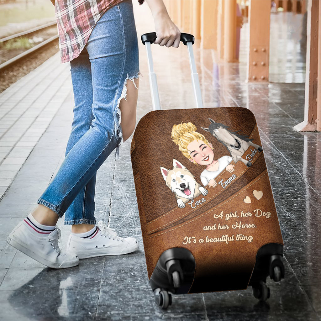 Quelle belle chose ! - Cadeau pour amoureux des chiens et des chats - Housse de bagage personnalisée