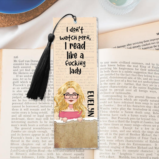 I Don't Watch P - Personalized Book Bookmark (Printed On Both Sides)