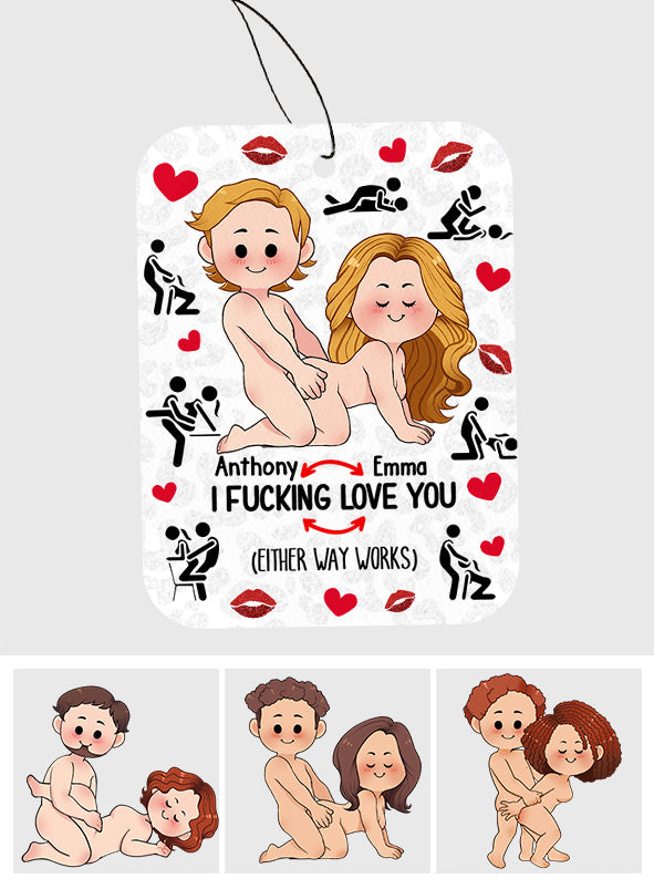 Je t'aime - cadeau pour mari, femme, petit ami, petite amie - Désodorisant rectangulaire personnalisé