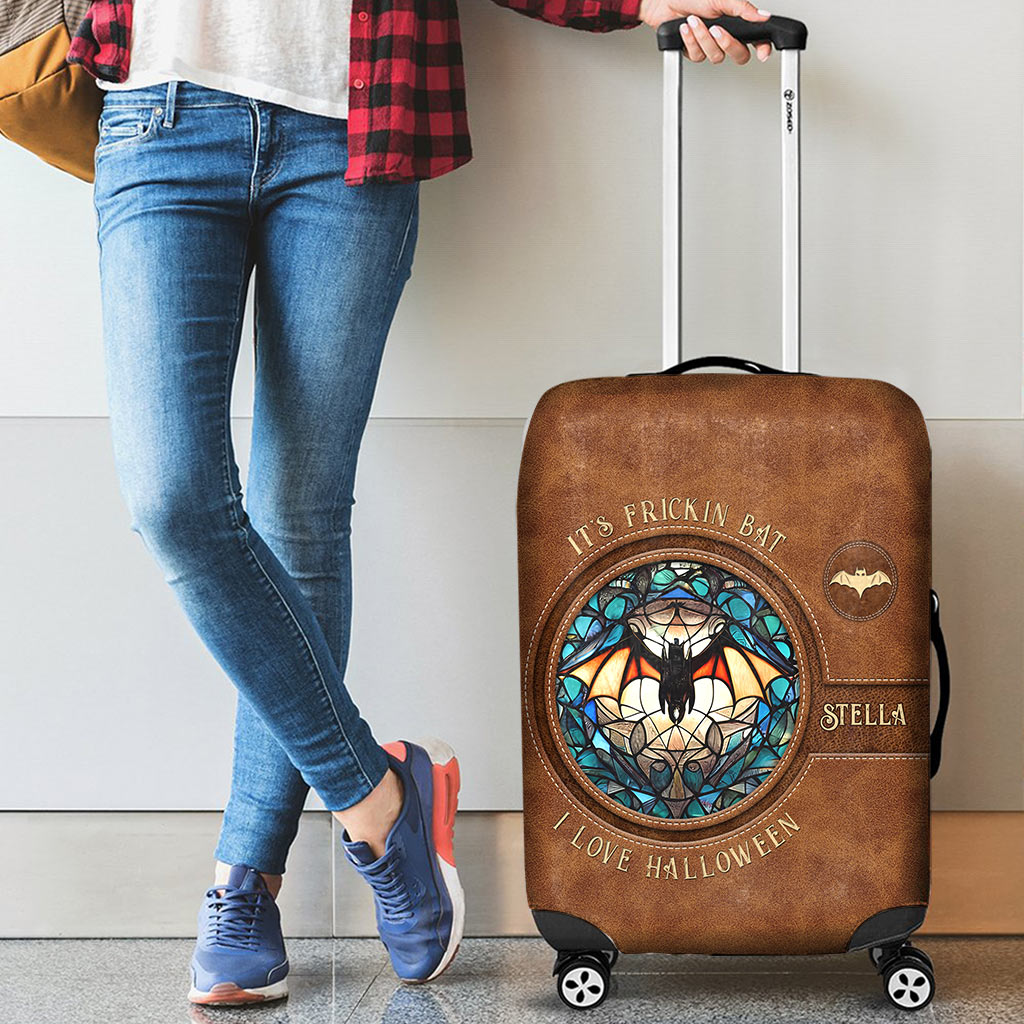 It's Frickin' Bat I Love Halloween - Personalized Witch Luggage Cover