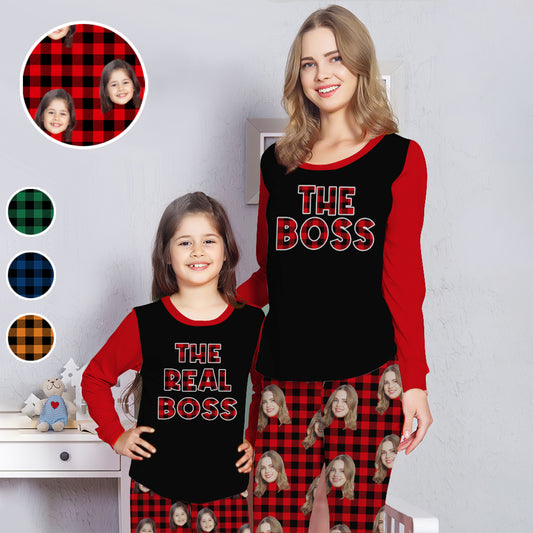 Le Boss et le Vrai Boss - Ensemble de pyjamas personnalisés pour enfants