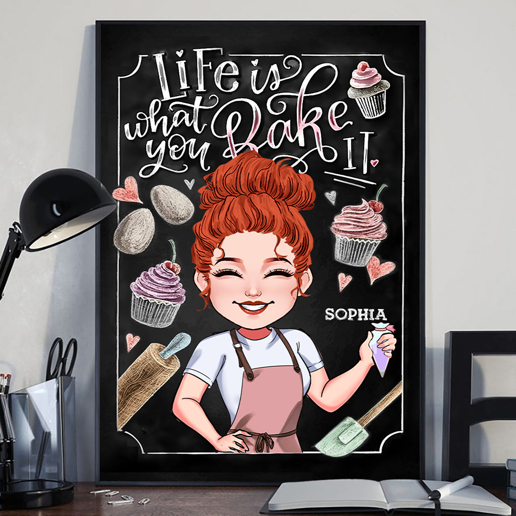 La vie est ce que vous en faites - Toile et affiche personnalisées sur le thème de la pâtisserie