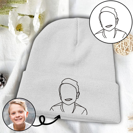Bonnet brodé personnalisé pour enfant avec photo -