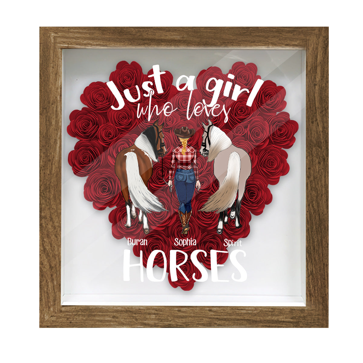 Juste une fille qui aime les chevaux - Boîte à fleurs personnalisée avec motif cheval