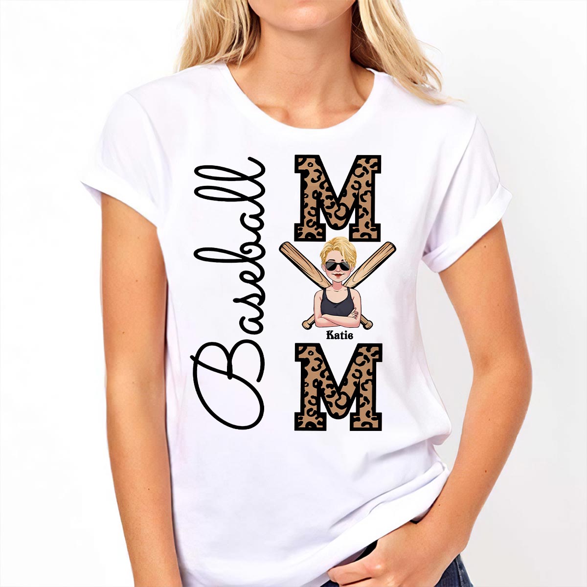 Maman de joueur de baseball - T-shirt et sweat à capuche personnalisés sur le thème du baseball