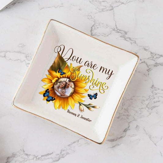 Tu es mon rayon de soleil - Cadeau pour maman, grand-mère, sœur, amie, épouse, fille, fils, époux, frère, tante, papa, petite-fille, petit-fils - Porte-bijoux personnalisé