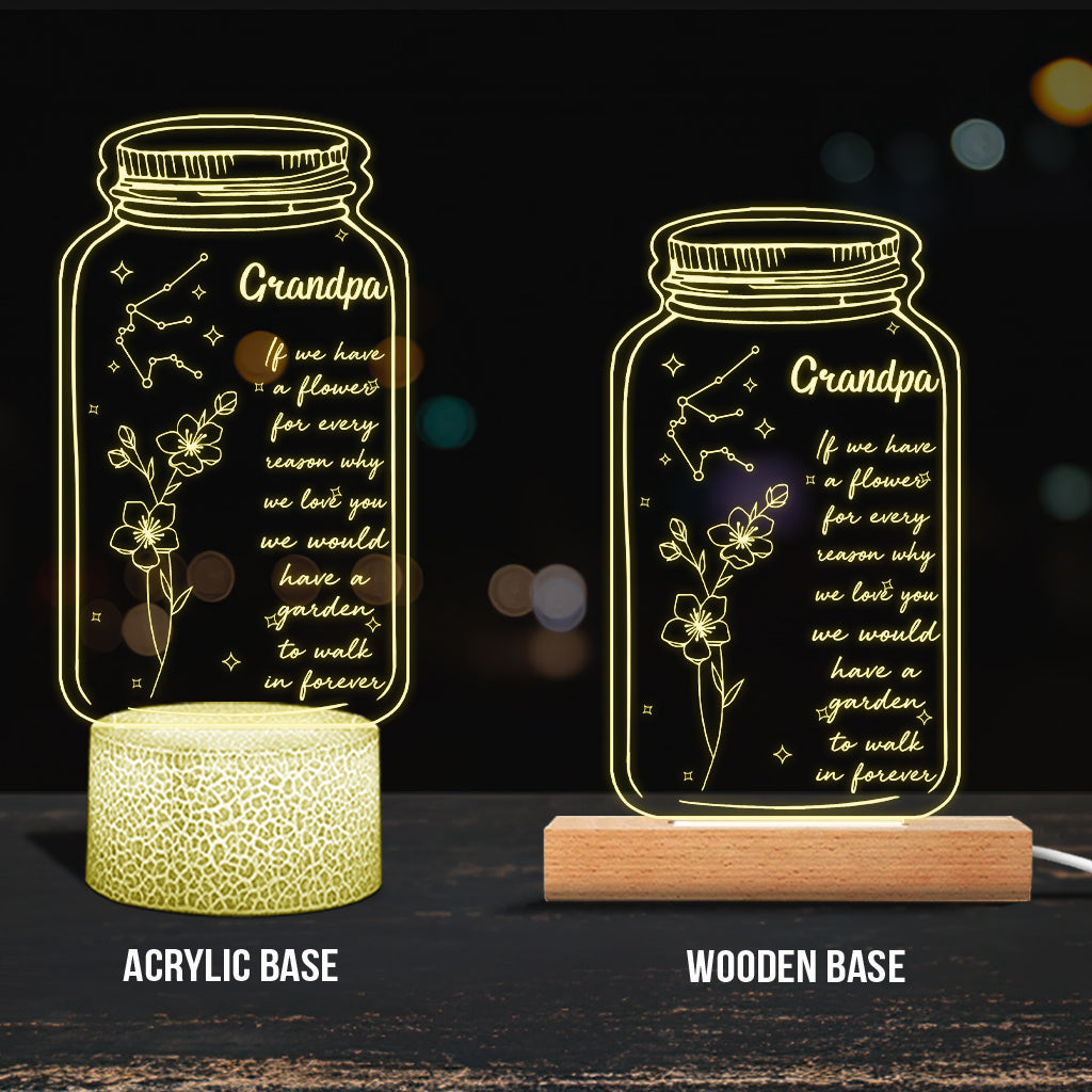 Si j'avais une étoile : Fleur de naissance et signe du zodiaque - Cadeau pour maman, grand-mère, fille, épouse, petite amie, papa, grand-père, petit ami, mari - Plaque lumineuse personnalisée