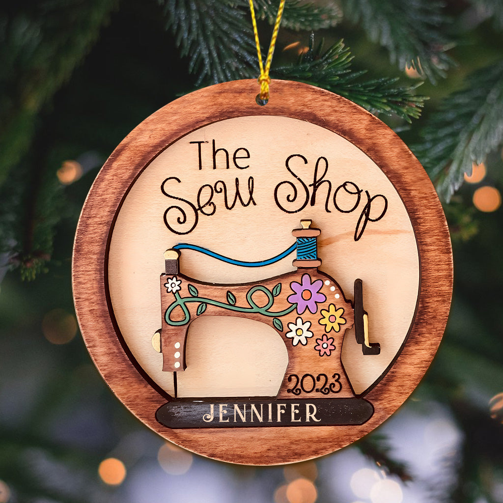 Love Sewing - Personalized Sewing Ornament