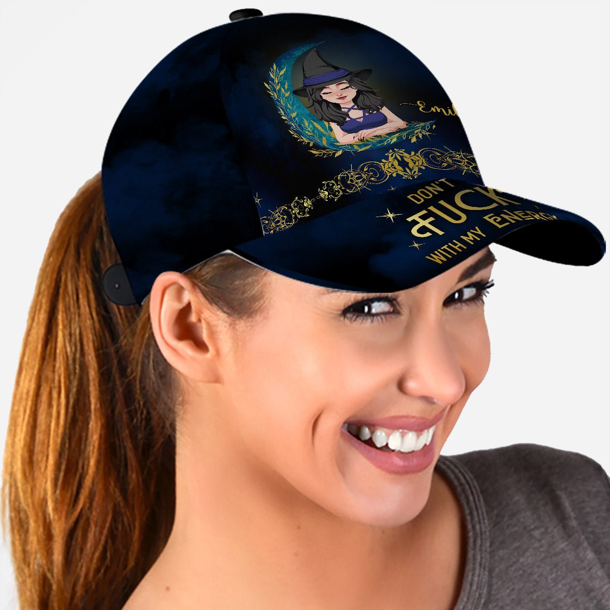 Ne touchez pas à mon énergie - Casquette de sorcière classique personnalisée