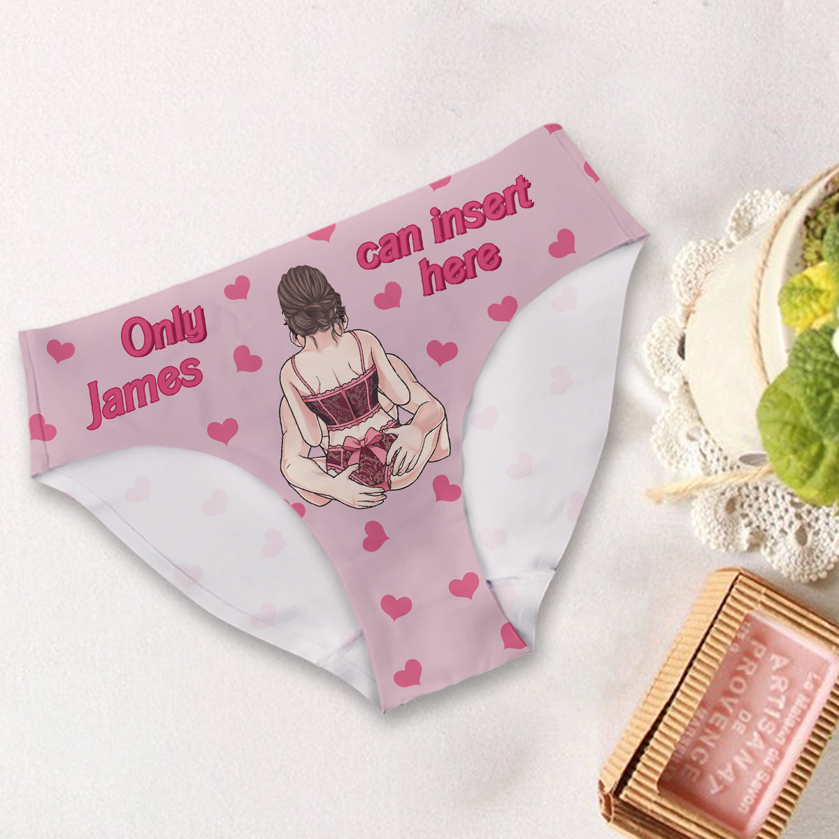 Vous seul pouvez l'insérer ici - Culottes personnalisées pour couples de femmes