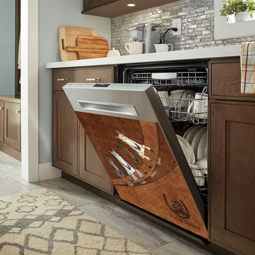 Housse de lave-vaisselle personnalisée Love Horse - Cheval