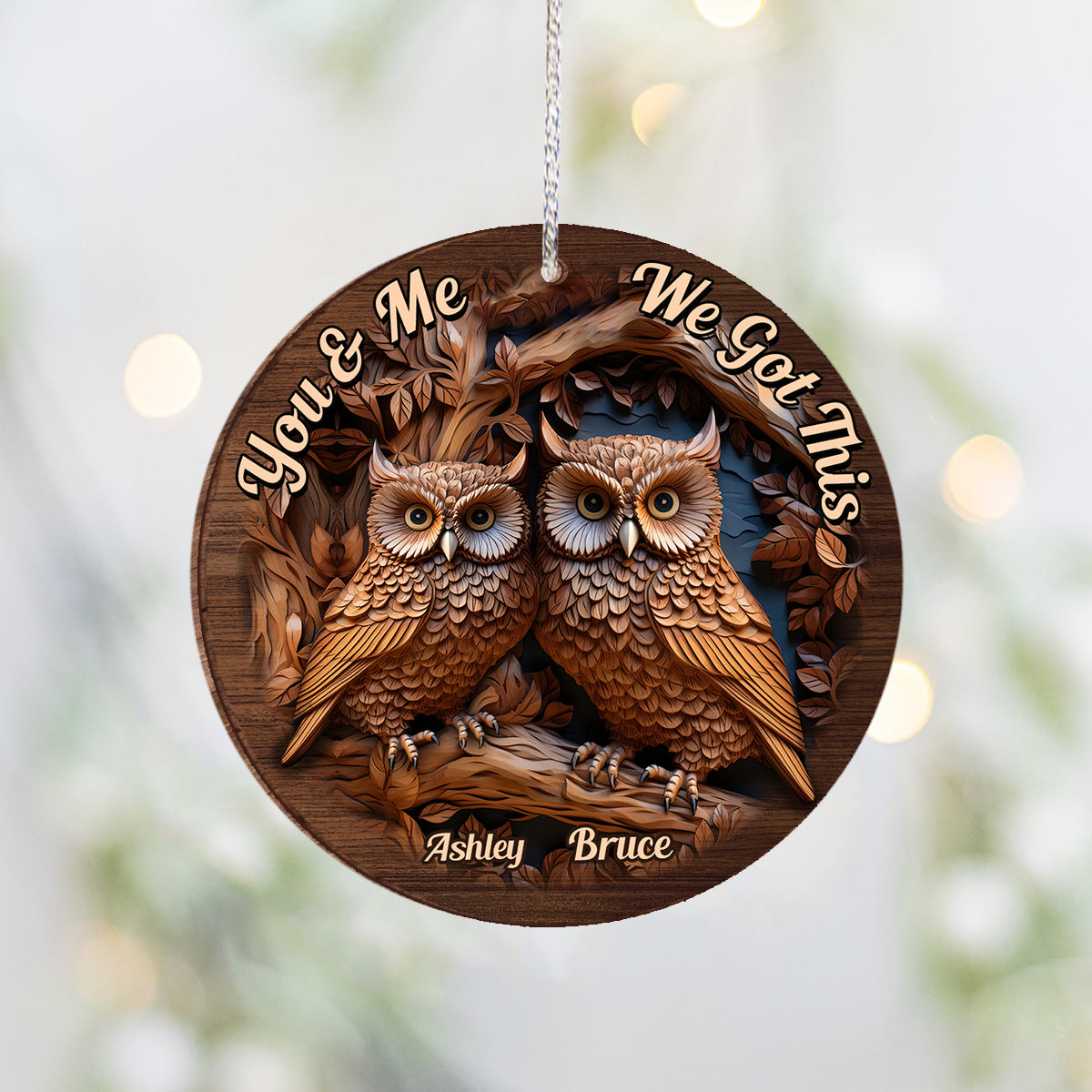 You And Me We Got This - Personalized Owl Ornament