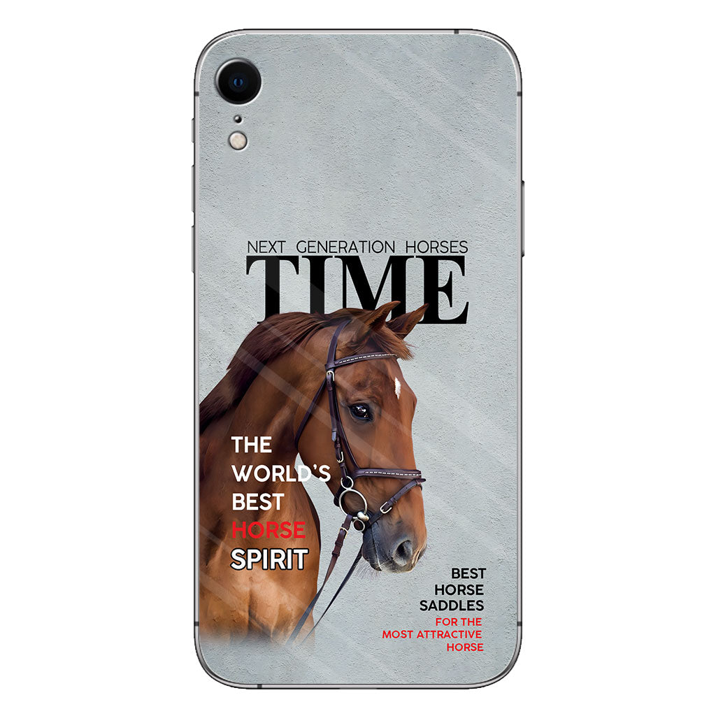 Couvertures de magazines - Étui de téléphone personnalisé avec motif cheval