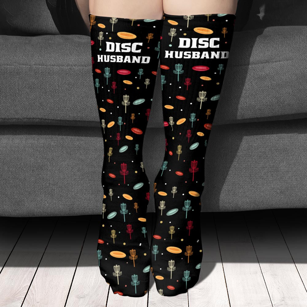 Papa Disc - Cadeau de disc golf pour papa, grand-mère, grand-père, maman - Chaussettes personnalisées
