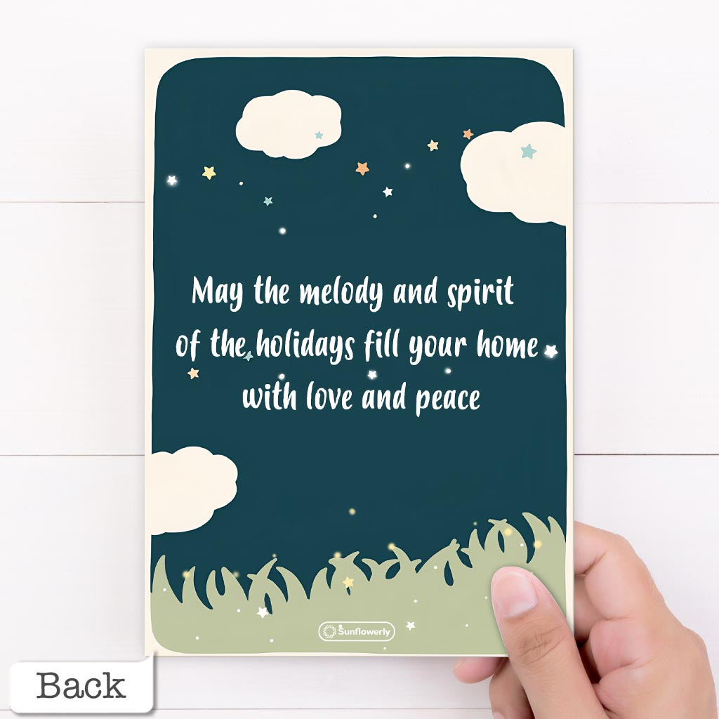 Merci / Je t'aime - Photo du pendu - Carte de vœux personnalisée