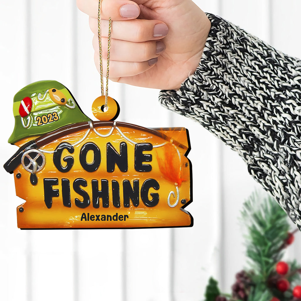 Gone Fishing - Personalized Fishing Ornament