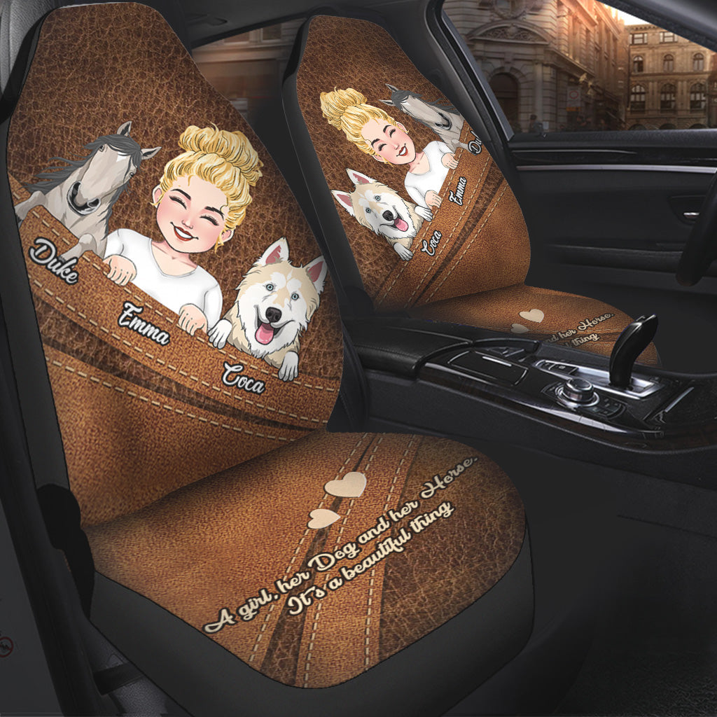 What A Beautiful Thing - Personalized Horse Seat Covers