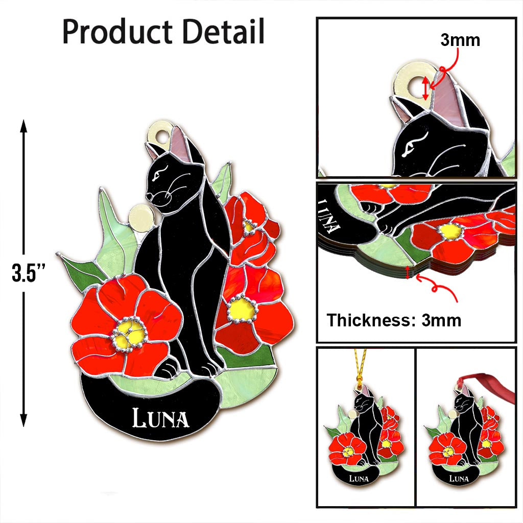 Chat noir - Ornement chat noir personnalisé