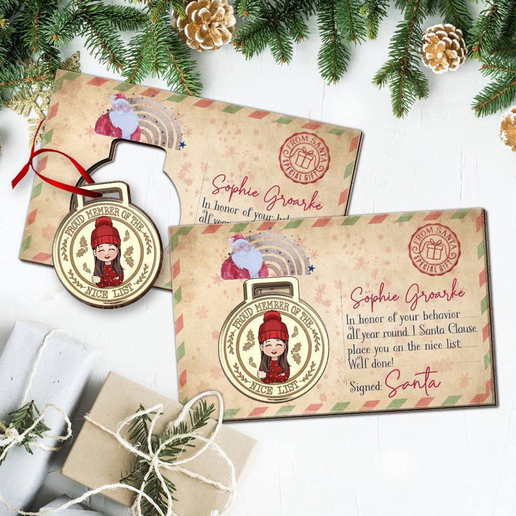 Médaille « Sagesse » - Ornement personnalisé pour enfant à déplier