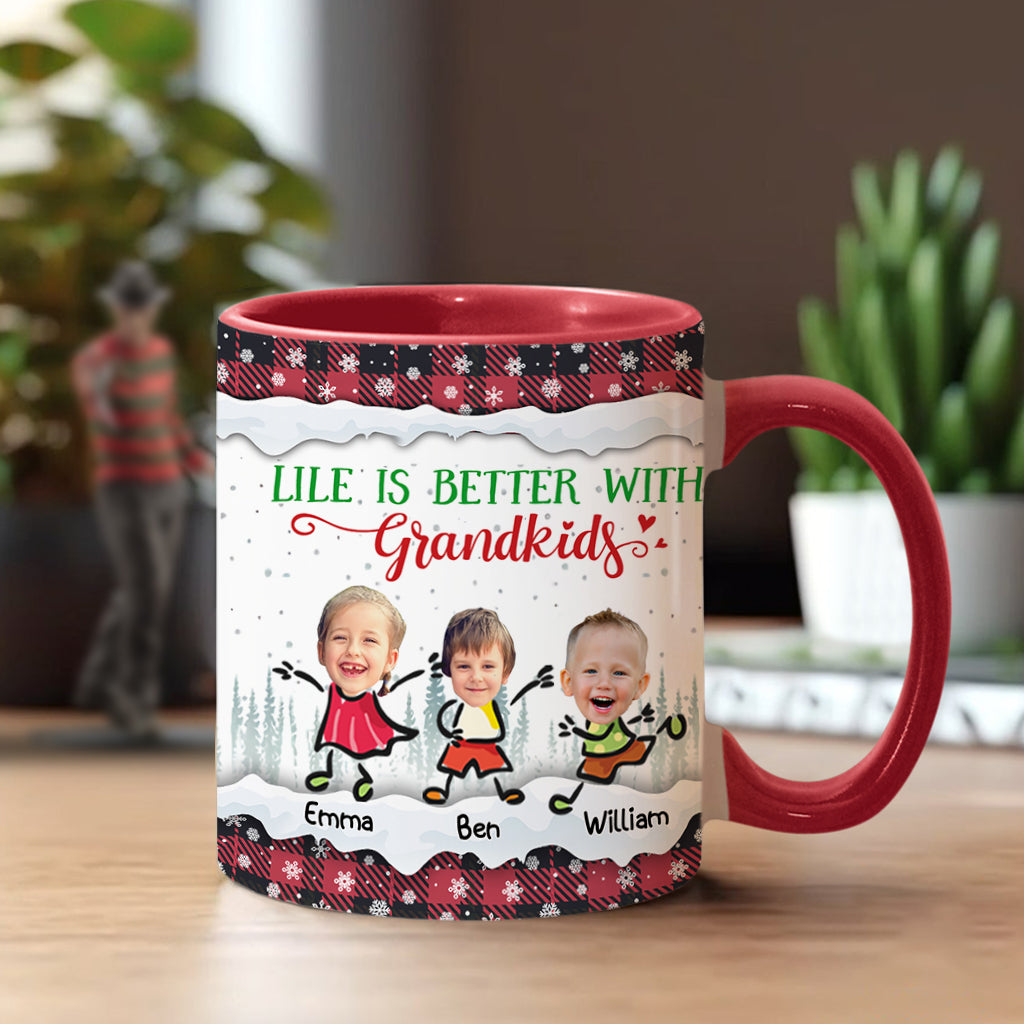 La vie est plus belle avec des petits-enfants - Mug personnalisé pour grand-mère