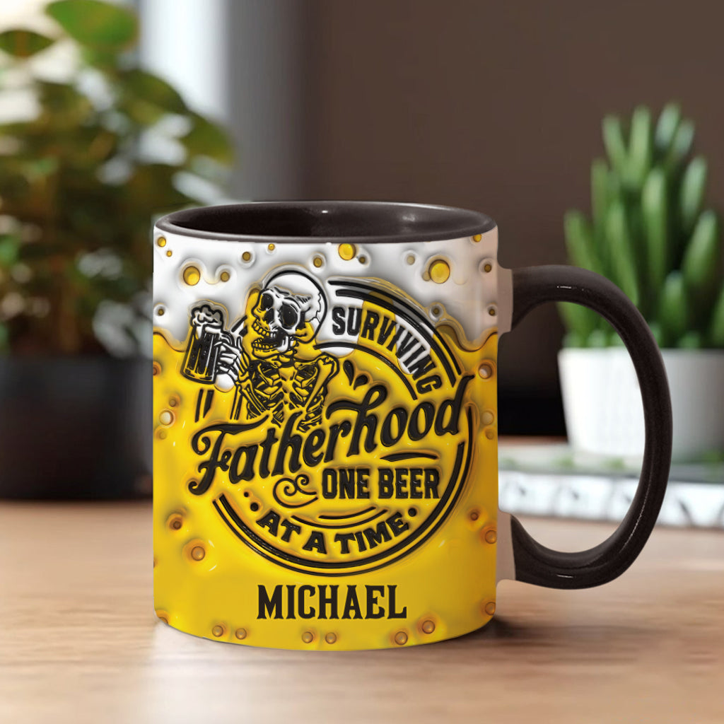 Survivre à la paternité - Mug personnalisé pour papa