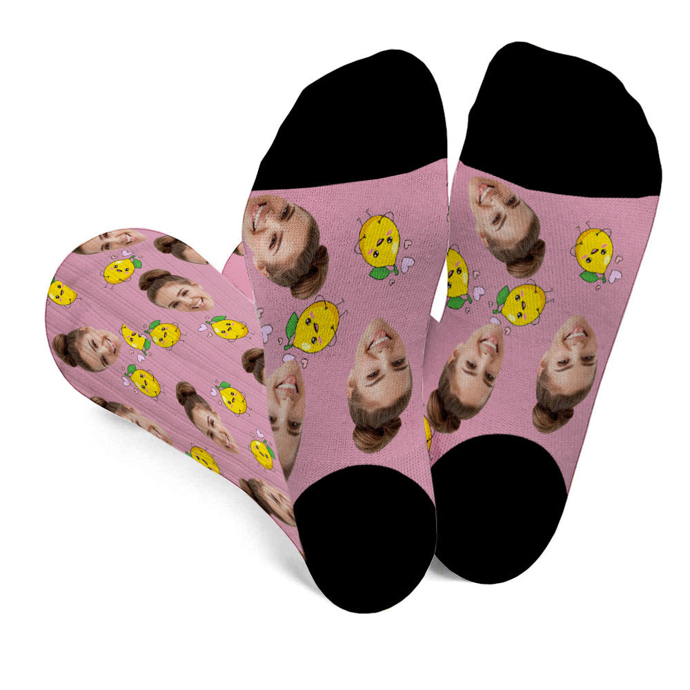 Chaussettes personnalisées pour maman avec motif d'icônes amusantes