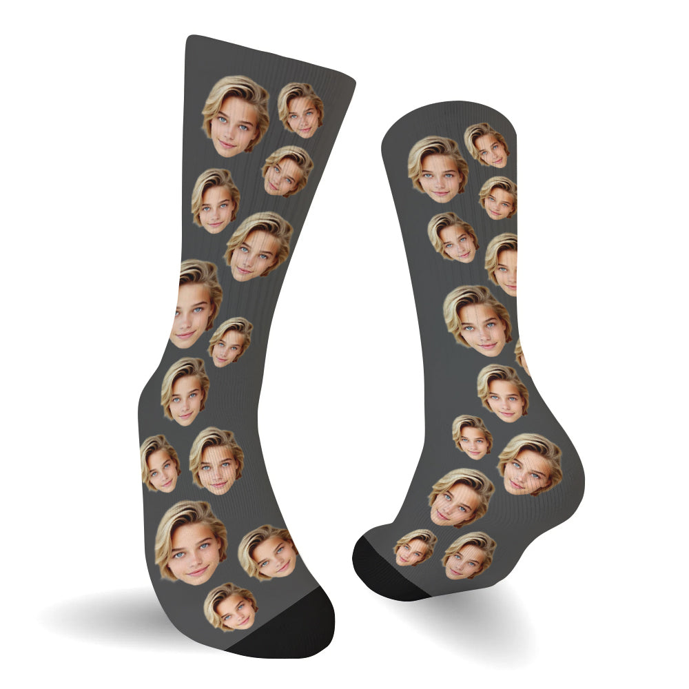 Face personnalisée - Chaussettes personnalisées pour petite-fille