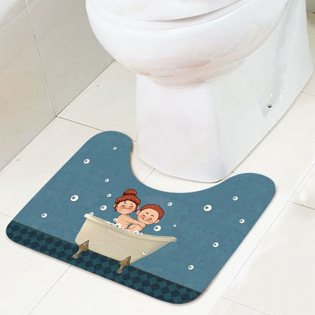 Get Nakey - Ensemble rideau et tapis de bain personnalisés pour couples