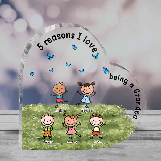 J'adore être grand-mère - Cadeau pour grand-mère, maman, tante, grand-père - Plaque acrylique personnalisée.