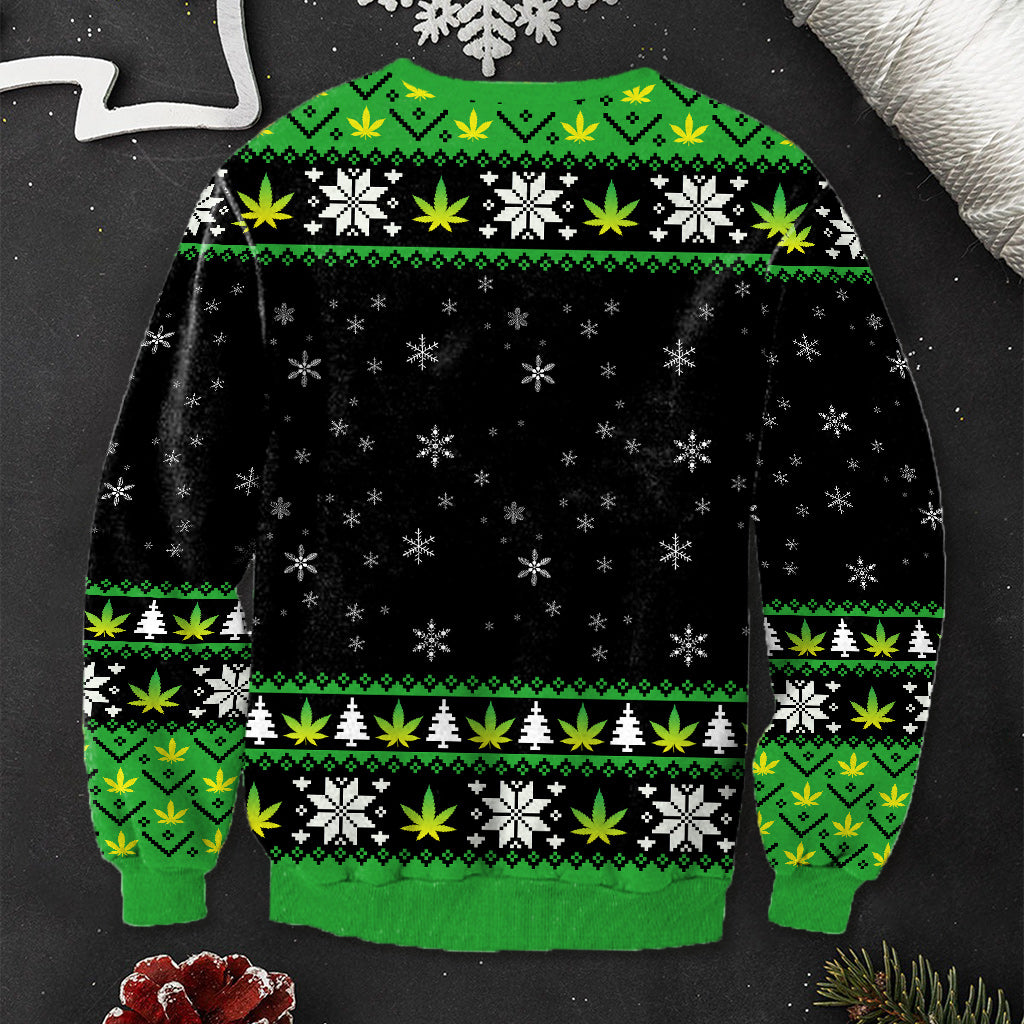Dopest Dad Ever - Personalized Weed Ugly Sweater